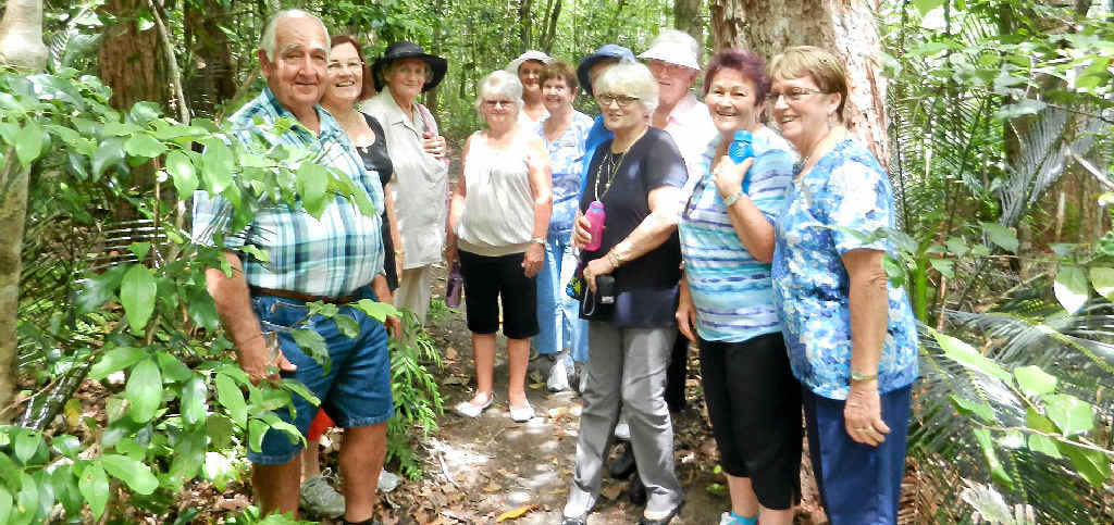 PRISTINE PARK: Gympie National Seniors in Byfield National Park before Tropical Cyclone Marcia hit (from left) Col Wessling, Jan Davies, Kath Batt, Glenis Cameron, Kathleen Murphy, Val Harris, Beryl Polkinghorne (obscured), Barbara Riggs, Audrey Harries, Marion Manthey and Dulcie Wessling. PRISTINE PARK: Gympie National Seniors in Byfield National Park before Tropical Cyclone Marcia hit (from left) Col Wessling, Jan Davies, Kath Batt, Glenis Cameron, Kathleen Murphy, Val Harris, Beryl Polkinghorne (obscured), Barbara Riggs, Audrey Harries, Marion Manthey and Dulcie Wessling.
